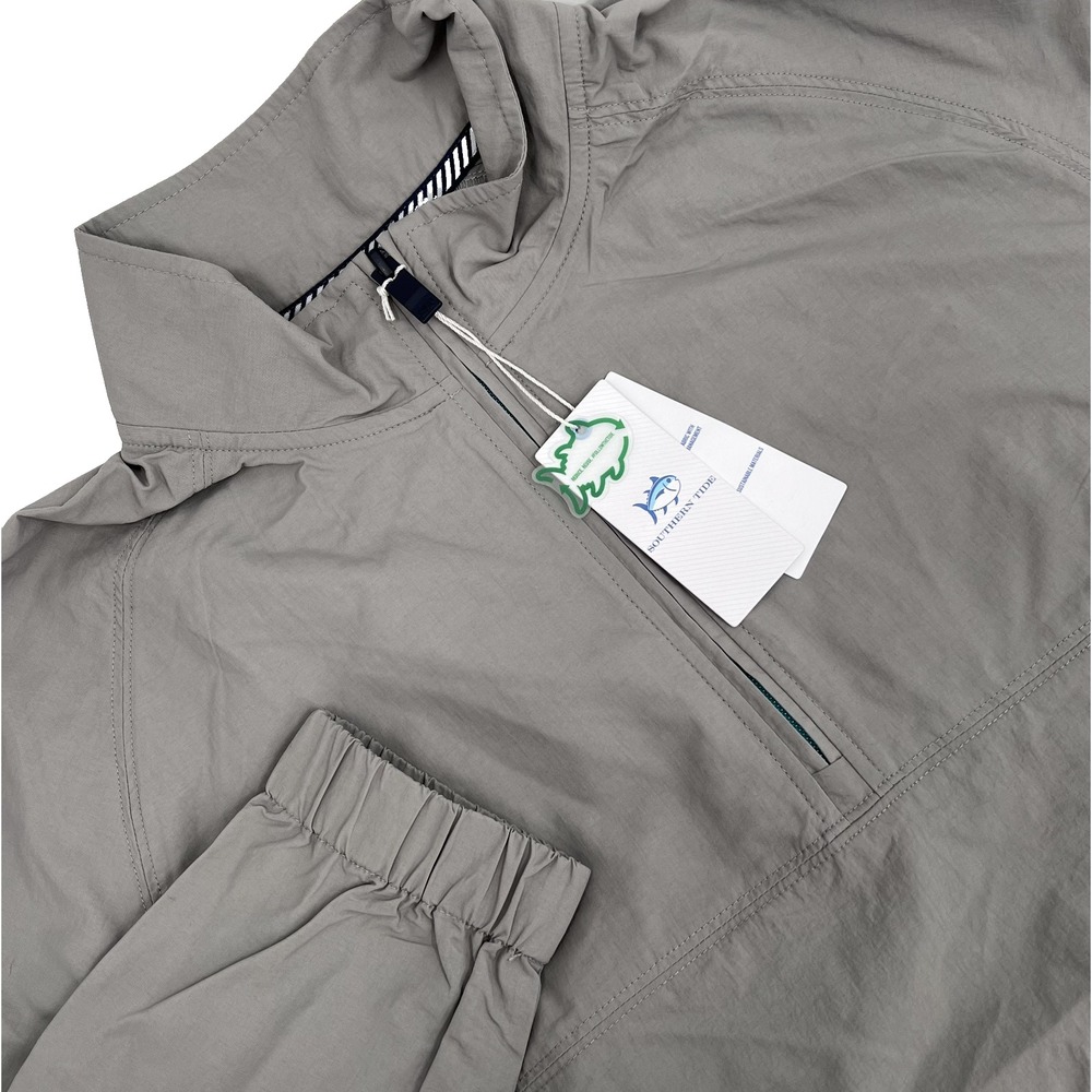 SOUTHERN TIDE Men's Size L NWT Frost Gray 1/4-Zip Shoreline Performance Pullover